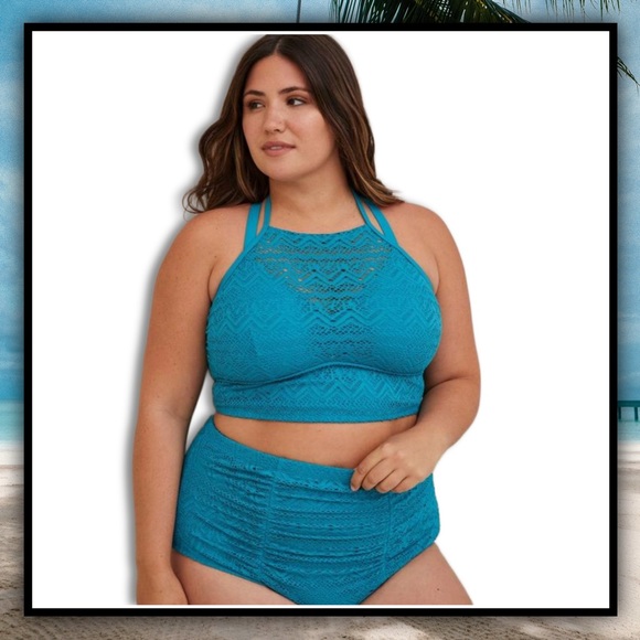 💥NEW💥 TORRID High Waist Crochet Swimsuit Bottoms #T681r - Picture 2 of 7
